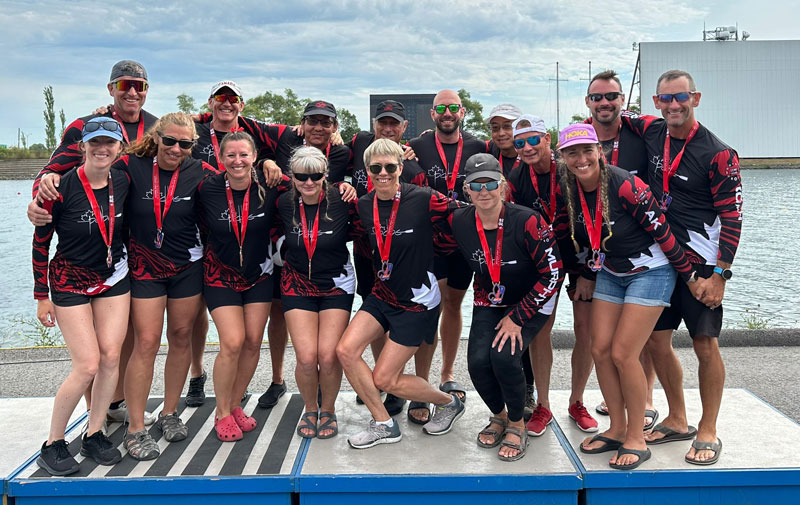 Senior A crew podium